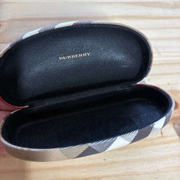Burberry by Safilo Red Narrow Rectangular Y2K Sunglasses Vintage Red main image 5